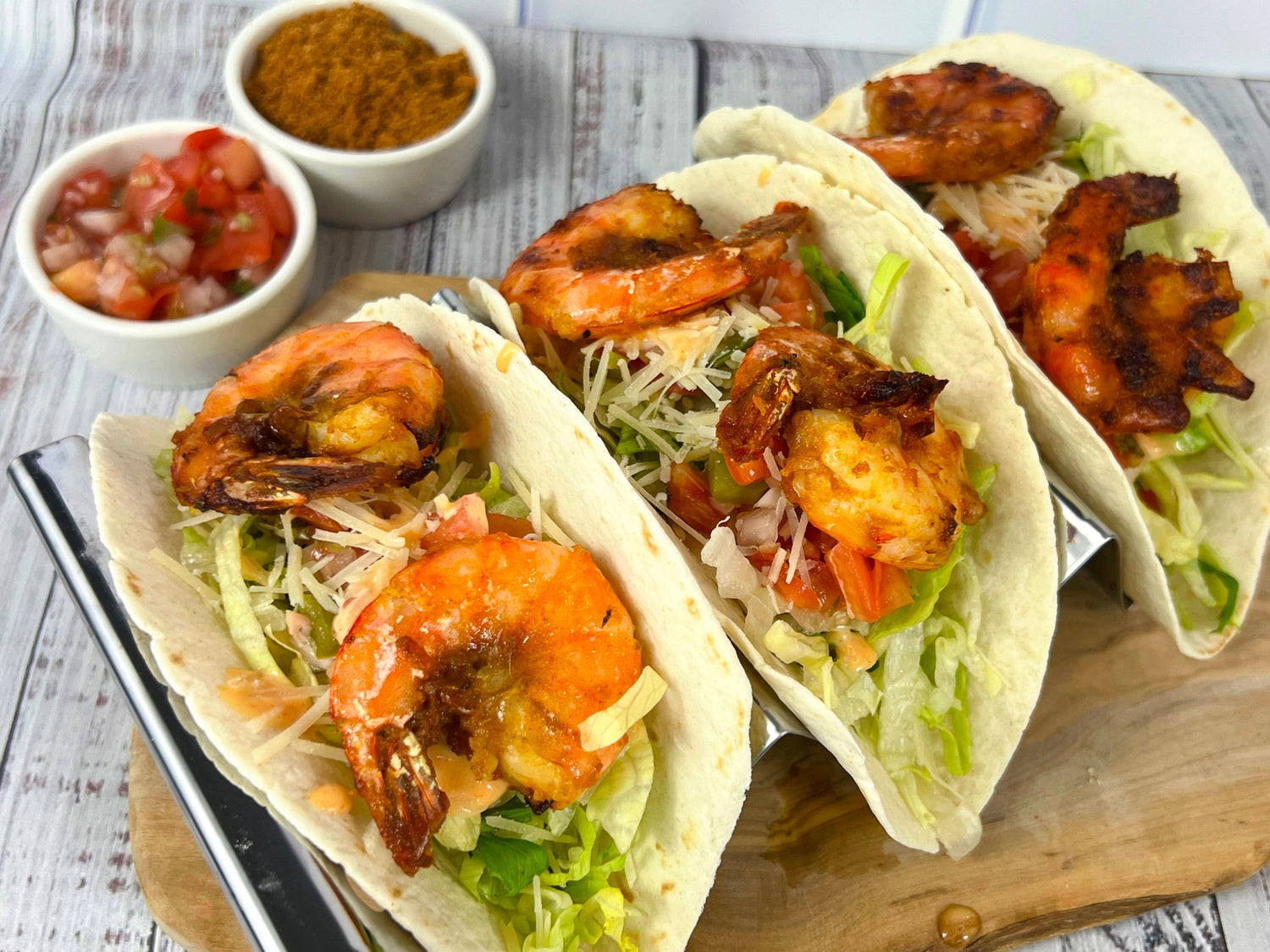 Flavorful KomBei Suya Shrimp Tacos Recipe